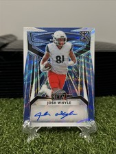 2023 Leaf Metal Josh Whyle Rookie Auto Blue Wave /7 #BA-JW1 Titans