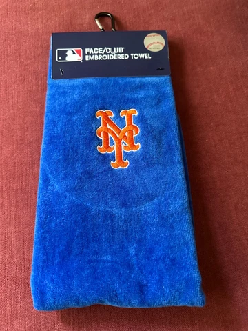 NEW New York Mets Embroidered 16" x 24" Face Towel 100% Cotton Velour Cover