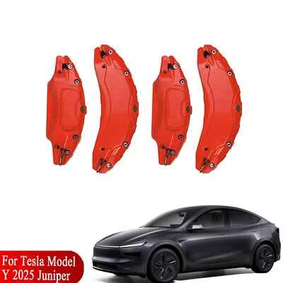 New Brake Caliper Covers for Tesla Model Y Juniper 2025 2026 with Decals - Image 1 of 4
