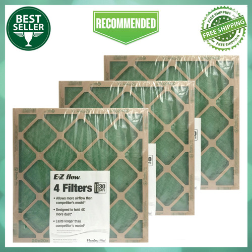 (12 Pack) Flanders Precisionaire Nested Glass Air Filter - 20