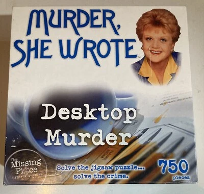 DESKTOP MURDER 750 piece puzzle MURDER SHE WROTE Mystery puzzle COMPLETE RoseArt - Image 1 of 3