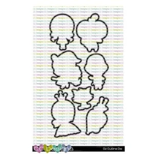 C.C. Designs, Outline Metal Die/Stencil per punzonatura, oz - Foto 1 di 1
