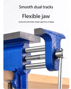 Bench Vise Small Bench Vise with Surface Anvil Large Work Surface for Home Use - Picture 1 of 19