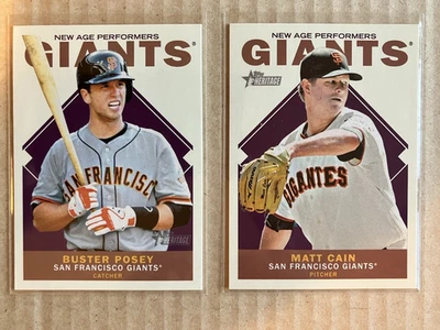 2013 Topps Heritage New Age Performers Buster Posey y Matt Cain S. F. Giants Foto 1 de 2