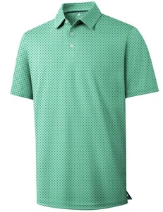 Mens Golf Shirts Short Sleeve Print Patterns Performance Moisture Wicking Pol... - Picture 1 of 5