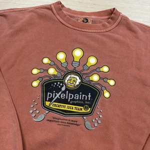 Vintage 90s Albert Einstein PixelPaint Mac Macintosh Apple Sweatshirt L Computer - Picture 1 of 6