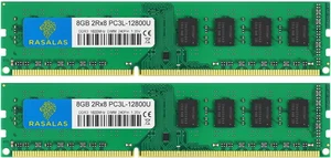 16GB (2X8GB) PC3L-12800U DDR3 1600Mhz DDR3L 12800 PC3 DIMM PC RAM 2RX8 Desktop 2 - Foto 1 di 12