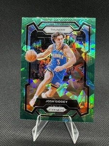 Josh Giddey 2023-24 Panini Prizm Prizms Green Ice #50 Oklahoma City Thunder - Imagen 1 de 2