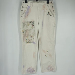 Free People Love Alive High Rise Boyfriend Jeans Womens 28 Hippie Patchwork - Picture 1 of 15