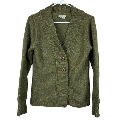 Royal Robbins Moss Green Flecked Wool Blend Sweater M Outdoorsy Cozycore - Image 1 of 4