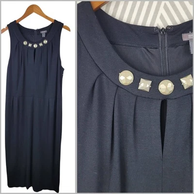 NEW Kenneth Cole Sheath Dress Large Party cocktail Black Jewel Collar Career - Image 1 of 4