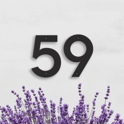 5 inch Individual House Numbers in Black - Large House Number - Image 1 of 4