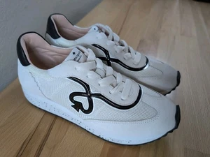 Kate Spade Brigitte Runner Shoes Women’s 8B Leather Mesh White & Black - Picture 1 of 8
