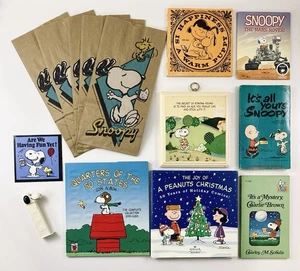 Vintage Lot of Snoopy Peanuts Books, Pez, Lunch Bags, Plaque, Coin Album, Decal - Picture 1 of 24