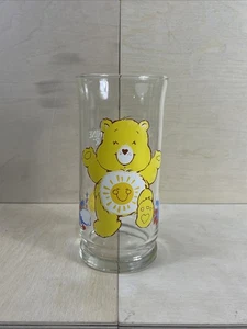Vintage 1983 Care Bear Funshine Yellow Pizza Hut Drinking Glass - Picture 1 of 7