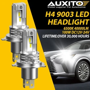 AUXITO 2X H4/9003/HB2 LED Bulbs M4 Series Dual Hi/Low Xenon White 6500K 4000LM - Picture 1 of 12