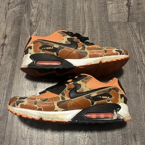 Nike Air Max 90 Orange Duck Camo CW4039-800 Sneaker US10.5 Well Used - Foto 1 di 7