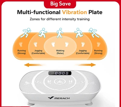 Vibration Plate Whole Body Workout Power Exercise Machine Fitness Home - Image 1 of 4