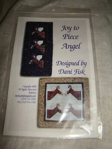 JOY TO PIECE ANGEL Quilt Pattern Dani Fisk Jukebox Quilts 17" Square 11"x 22" - Picture 1 of 2