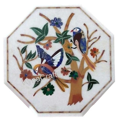 Nature Art Table Top / Marble Coffee Sassy Look Hallway Side Table - Image 1 of 4