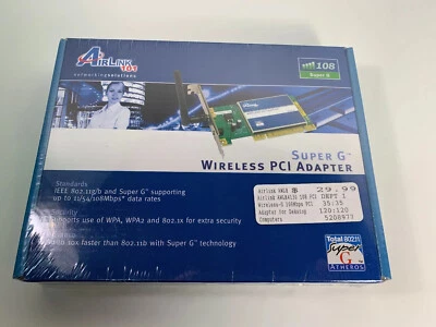 Airlink101 AWLH4130 Super G Wireless PCI Adapter - NIB - Brand New, Sealed - Image 1 of 4
