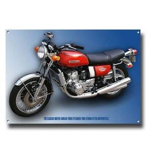 THE CLASSIC GT 750 MOTORCYCLE ART METAL SIGN.GARAGE SIGN.VINTAGE MOTORCYCLES.red - Picture 1 of 1