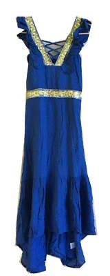 Blue Summer Maxi Dress High Low Boho Dress - Image 1 of 3
