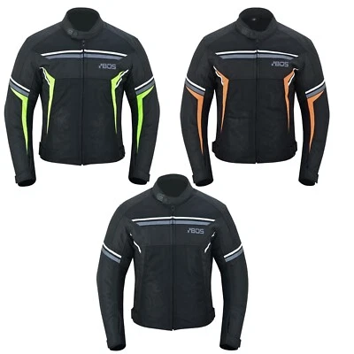 Sommer Motorradjacke mit Protektoren Herren Textil Motorrad Jacke Roller Neu - Bild 1 von 2