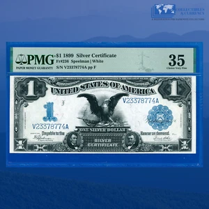 Fr.236 1899 $1 One Dollar Silver Certificate "BLACK EAGLE", PMG Ch VF 35 #78774 - Picture 1 of 3
