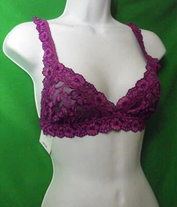 NEW HANKY PANKY 597801 FNWR CROSS-DYED CROSSOVER MADE IN USA LACE BRALETTE XS - Picture 1 of 2