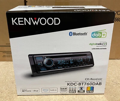 Kenwood  Car Stereo CD/MP3 DAB+ Bluetooth USB Smartphone Alexa Car KDC-BT760DAB - Image 1 of 2
