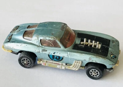 CORGI TOYS Whizz Wheels 13 Chevrolet Corvette Sting Ray Blue Lazy Bones 1/43 Foto 1 de 4