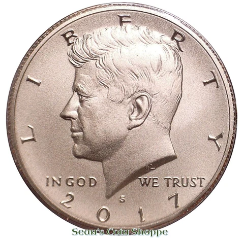 2017 S Enhanced Uncirculated Kennedy Half Dollar 50C Gem BU Clad Key Variety Cover