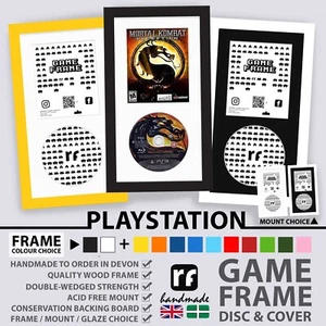 PLAYSTATION GAME FRAME PS1 PS2 PS3 PS4 PS5 PSP: Colour, UV Glass & Mount Options - Picture 1 of 14