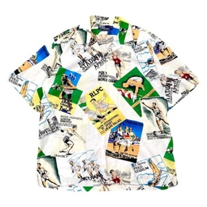 Polo de colección 1992 Ralph Lauren Olympics ESTADIO COMP Atletismo DOP Botones Ala P - Imagen 1 de 5