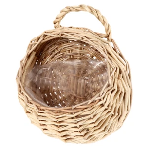 Rattan Wandbehang Blumenkorb Geflochtener Pflanzkorb Weidenkörbe Für Pflanzen - Bild 1 von 12