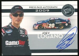 2009 Press Pass Joey Logano auto autograph Silver NASCAR RC rookie