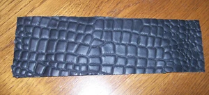 LOOK! BLACK ALLIGATORPRINT COWHIDE LEATHER WRAP FOR CUE HANDLE - Picture 1 of 1