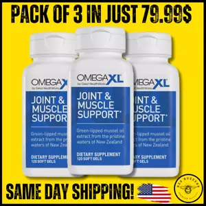 Pack of 3 Omega XL 120ct Potent,Joint Pain Relief, Omega-3 With Free Shipping - Picture 1 of 8
