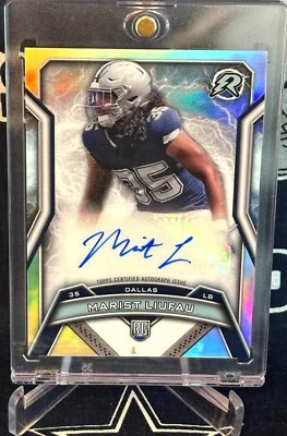2024 Resurgence SILVER Refractor Dallas Cowboys MARIST LIUFAU Autograph AUTO RC - Image 1 of 4