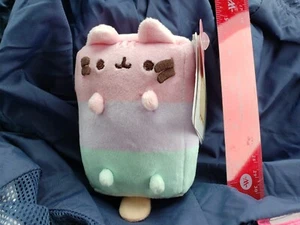 Neu 4,5 Zoll T Gund Ice Cream Pop Squisheen Pusheen Katze Plüsch Rosa Lila Grün Rom - Bild 1 von 14