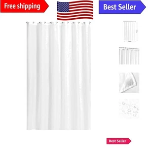 Waterproof Cloth Shower Liner with Magnets - Hotel Quality White Curtain - Picture 1 of 8