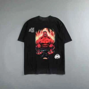 Camiseta Darc Sport x Marvel Red Hulk Premium Gran Tamaño en Negro 2X-Grande - Imagen 1 de 11