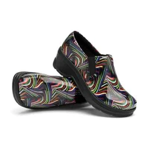 KLOGS Shoes Naples Active Lines Patent Orthotic Leather Comfort Nurse NEW Sz 6 M - Picture 1 of 8