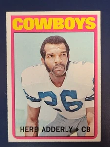 1972 Topps Football Cards #66 Herb Adderley Dallas Cowboys See Pics - Picture 1 of 2