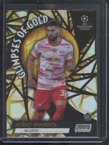 2021-22 Stadium Club Cromo Visiones de Oro Josko Gvardiol RC RB Leipzig Novato - Imagen 1 de 2