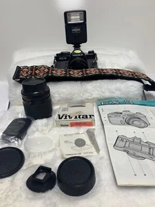 Yashica FX-3 35mm Japanese Camera w/Accessories Flash Bag Lens Strap Tested - Picture 1 of 18