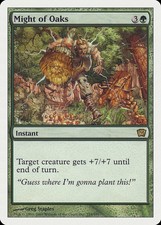 Might of Oaks 9th Edition NM Green Rare MAGIC THE GATHERING MTG CARD ABUGames