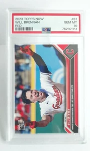 Will Brennan - 2023 MLB TOPPS NOW Card 81 - RC(No Logo )RED 08/10 🟥 PSA 10 - Picture 1 of 6