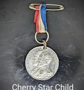 King George V Queen Mary 1935 silver jubilee medal royal England ribbon - Bild 1 von 4